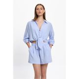 TOOSALTY Kadın Önden Bağlamalı %100 Cotton Gömlek 25PL09ST