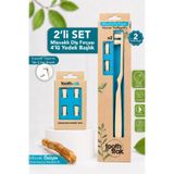 Toothwak Misvak Diş Fırçası Set - 2 Yedekli Doğal Organik Misvak Diş Fırçası ve 4 Yedek Başlık