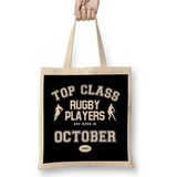 Top Class Rugby Players Are Born In October Bez Çanta Uzun Saplı - Açık Bej - 40 X 40