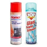 Top Cleaner Glas Power Schaum Cam Temizleme Köpüğü + Domol Fırın Ve Izgara Temizleyici Süper Ikili