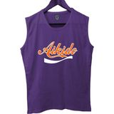 Top Glory Aikido Baskılı Kolsuz Sporcu T-Shirt Tank Top Sporcu Fitness Atlet - M - Mor