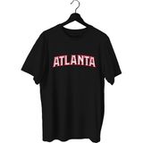 Top Glory Atlanta Baskılı Basketbol T-Shirt Sporcu Tişörtü - 3XL - Siyah