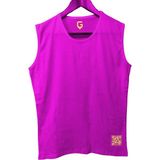 Top Glory Basic Tank Top Kolsuz Sporcu Tshirt - 2XL - Fuşya