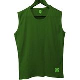 Top Glory Basic Tank Top Kolsuz Sporcu Tshirt - Koyu Yeşil