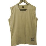 Top Glory Basic Tank Top Kolsuz Sporcu Tshirt - XL - Bej