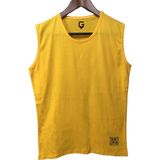 Top Glory Basic Tank Top Kolsuz Sporcu Tshirt - XL - Sarı