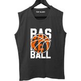 Top Glory Basketbol Baskılı Kolsuz Sporcu T-Shirt Tank Top Sporcu Fitness Atlet - M - Siyah