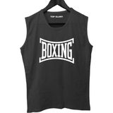 Top Glory Boks Kolsuz Sporcu T-Shirt Tank Top Sporcu Fitness Atlet - M - Siyah