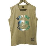 Top Glory Boxinchampw Tank Top Kolsuz Sporcu Tshirt - XL - Bej
