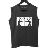 Top Glory Boxing Dream Kolsuz Sporcu T-Shirt Tank Top Sporcu Fitness Atlet - Siyah