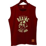 Top Glory Boxingfh Kolsuz Sporcu T-Shirt Tank Top - Bordo - 2XL
