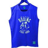 Top Glory Boxingfh Kolsuz Sporcu T-Shirt Tank Top - Saks Mavi - 2XL