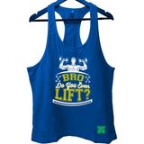 Top Glory Bro Fitness Gym Tank Top Sporcu Atleti - Saks Mavi - 2XL