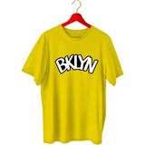 Top Glory Brooklyn Baskılı Basketbol T-Shirt Sporcu Tişörtü - M - Sarı