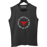Top Glory Bull Baskılı Kolsuz Sporcu T-Shirt Tank Top Sporcu Fitness Atlet - Siyah