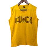 Top Glory Coach Baskılı Kolsuz Sporcu T-Shirt Tank Top Sporcu Fitness Atlet - 2XL - Sarı