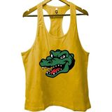 Top Glory Crocodile Sarı Gym Fitness Tank Top Sporcu Atleti - 2XL