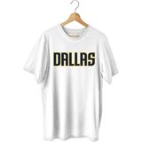 Top Glory Dallas Baskılı Basketbol T-Shirt Sporcu Tişörtü - XS - Beyaz