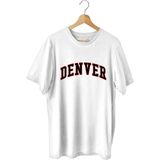 Top Glory Denver Baskılı Basketbol T-Shirt Sporcu Tişörtü - 2XS - Beyaz