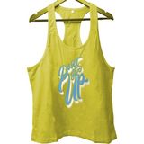 Top Glory Dontgiveup Fitness Gym Tank Top Sporcu Atleti - 2XL - Sarı