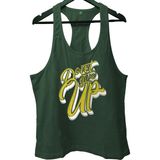 Top Glory Dontgiveup2 Fitness Gym Tank Top Sporcu Atleti - XL - Koyu Yeşil