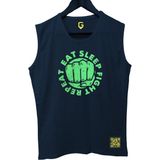 Top Glory Eatsleep Tank Top Kolsuz Sporcu Tshirt - 2XL - Lacivert
