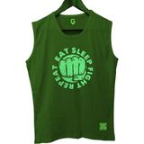 Top Glory Eatsleep Tank Top Kolsuz Sporcu Tshirt - Yeşil
