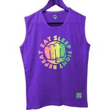 Top Glory Eatsleepx Tank Top Kolsuz Sporcu Tshirt - Mor