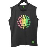 Top Glory Eatsleepx Tank Top Kolsuz Sporcu Tshirt - XL - Siyah
