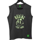 Top Glory Erkek Kolsuz Sporcu T-Shirt Tank Top Günlük Kullanım İçin Rahat Kesim - Siyah