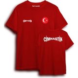 Top Glory Erkekler İçin Cimnastik Tişört 2XL Kırmızı Konforlu ve Şık Tasarım