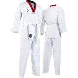 Top Glory Fitilli Pum Yaka Taekwondo Elbisesi Dobok - Beyaz - 170 cm