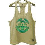 Top Glory Greenmuscle Fitness Gym Tank Top Sporcu Atleti - Bej - 2XL