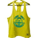 Top Glory Greenmuscle Fitness Gym Tank Top Sporcu Atleti - Sarı - 2XL