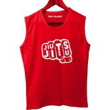 Top Glory Jiu Jitsu Baskılı Kolsuz Sporcu T-Shirt Tank Top Sporcu Fitness Atlet - Kırmızı