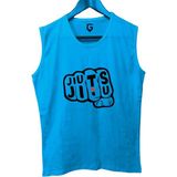 Top Glory Jiu Jitsu Baskılı Kolsuz Sporcu T-Shirt Tank Top Sporcu Fitness Atlet - XL - Turkuaz