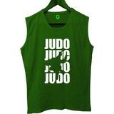 Top Glory Judo Jj Baskılı Kolsuz Sporcu T-Shirt Tank Top Sporcu Fitness Atlet - XL - Yeşil