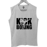 Top Glory Kick Boks Kolsuz Sporcu T-Shirt Tank Top Sporcu Fitness Atlet - M - Beyaz