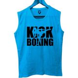 Top Glory Kick Boks Kolsuz Sporcu T-Shirt Tank Top Sporcu Fitness Atlet - M - Turkuaz