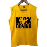 Top Glory Kick Boks Kolsuz Sporcu T-Shirt Tank Top Sporcu Fitness Atlet - XL - Sarı