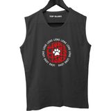 Top Glory Lions Baskılı Kolsuz Sporcu T-Shirt Tank Top Sporcu Fitness Atlet - Siyah