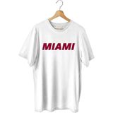 Top Glory Miami Baskılı Basketbol T-Shirt Sporcu Tişörtü - 2XL - Beyaz