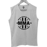 Top Glory Mma Strike Baskılı Kolsuz Sporcu T-Shirt Tank Top Sporcu Fitness Atlet - Beyaz