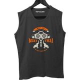 Top Glory Muay Thai Baskılı Kolsuz Sporcu T-Shirt Tank Top Sporcu Fitness Atlet - 2XL - Siyah