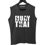 Top Glory Muay Thai Kolsuz Sporcu T-Shirt Tank Top Sporcu Fitness Atlet - 2XL - Siyah