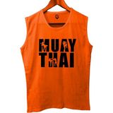 Top Glory Muay Thai Kolsuz Sporcu T-Shirt Tank Top Sporcu Fitness Atlet - XL - Turuncu
