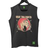 Top Glory Muay Thai Tank Top Kolsuz Sporcu Tshirt Siyah Renk Nefes Alabilir Kumaş ile Konforlu - XL