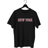 Top Glory New York Baskılı Basketbol T-Shirt Sporcu Tişörtü - 3XL - Siyah