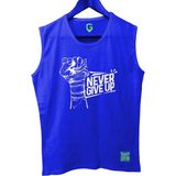 Top Glory Ngu Tank Top Kolsuz Sporcu Tshirt - M - Saks Mavi