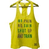 Top Glory Nono Fitness Gym Tank Top Sporcu Atleti - Sarı - 2XL